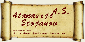 Atanasije Stojanov vizit kartica